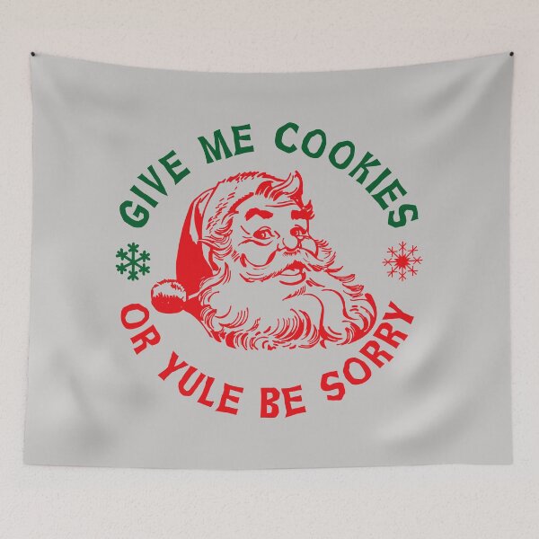 Item preview, Give Me Cookies or Yule Be Sorry Santa Claus Lts designed and sold by Alema Art.