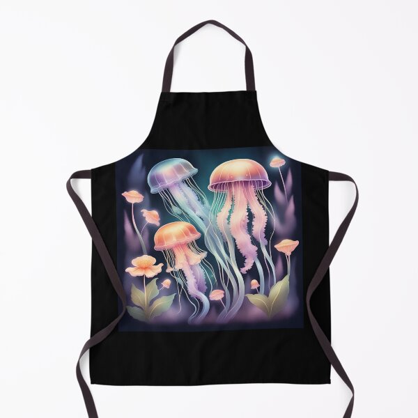 Item preview, Dreamy Shiny Jellyfish in Deep Botanicals Ocean  designed and sold by PreettyPrints.