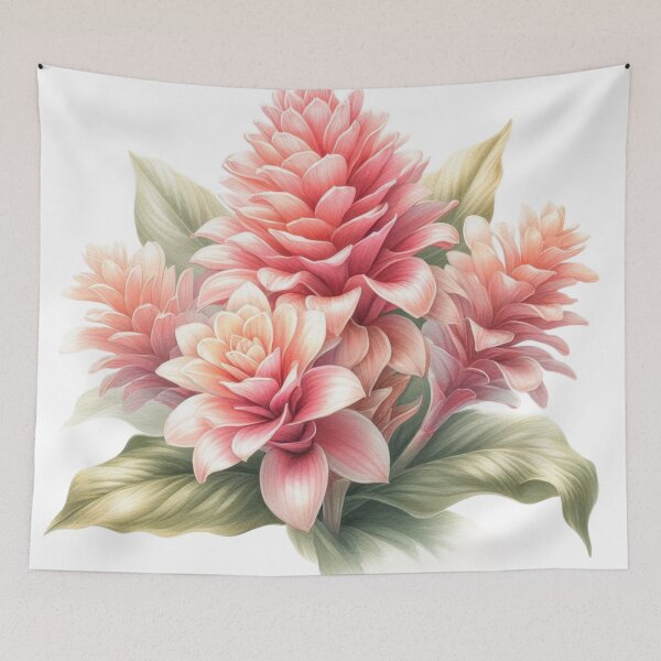 Item preview, Watercolor painting of ginger flower 27 designed and sold by I-HERE.