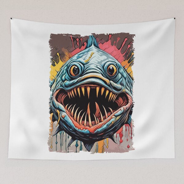 Item preview, Piranha Amazon Monster fish Abstract Art designed and sold by Naumovski.