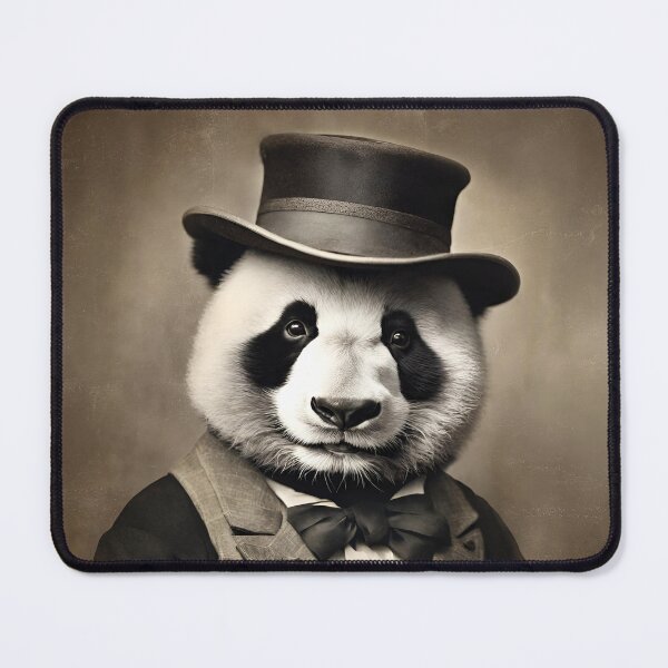 Item preview, Victorian Panda Portrait Artistic Gift Fashion Serious Style designed and sold by popanato.