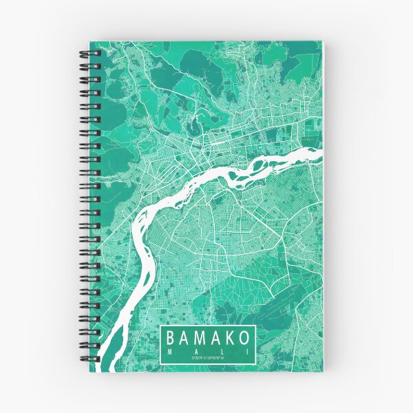 Item preview, Bamako City Map of Mali - Watercolor designed and sold by deMAP.
