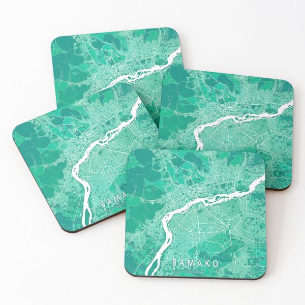 Item preview, Bamako City Map of Mali - Watercolor designed and sold by deMAP.