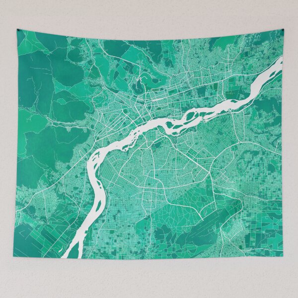 Item preview, Bamako City Map of Mali - Watercolor designed and sold by deMAP.