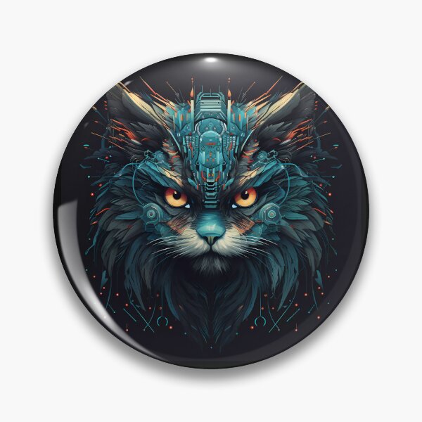 Item preview, “Zoomorphic Fusion: Cybernetic Cat & Owl” designed and sold by Art-Vortex-fr.