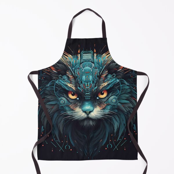 Item preview, “Zoomorphic Fusion: Cybernetic Cat & Owl” designed and sold by Art-Vortex-fr.