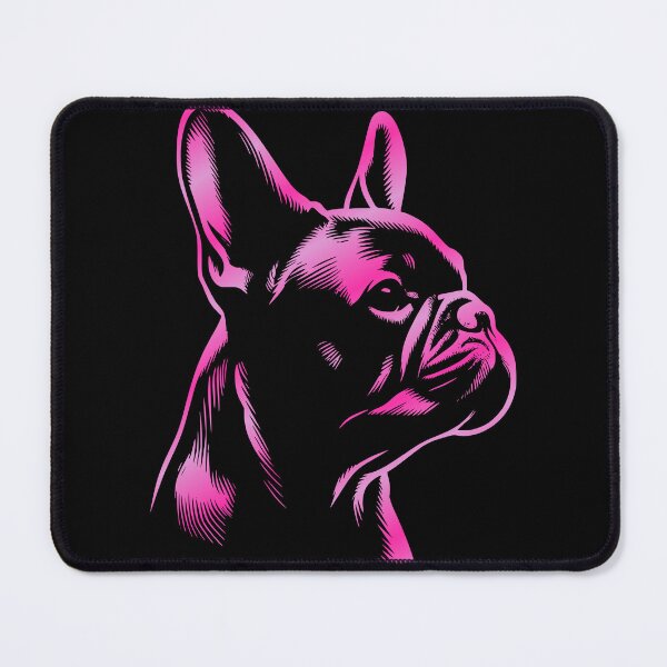 Item preview, French bulldog drawing head pink designed and sold by Highkeys.