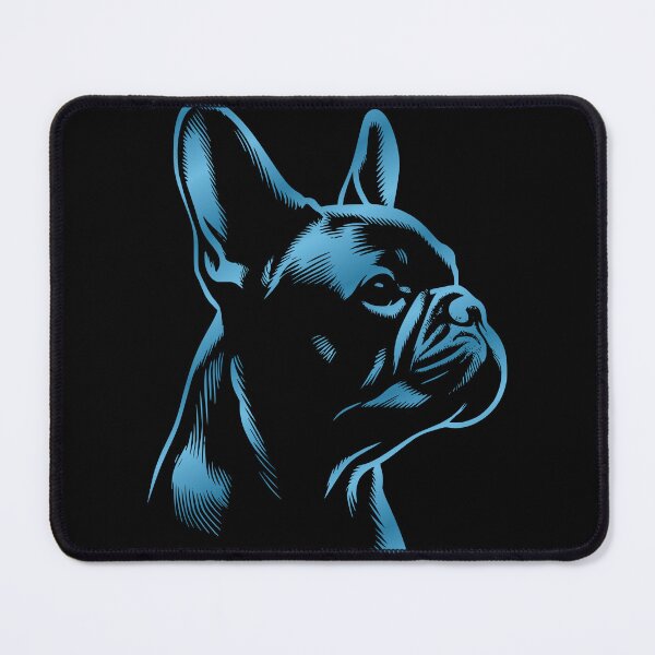 Item preview, French bulldog drawing head blue designed and sold by Highkeys.