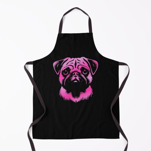 Artikelvorschau, Mops Zeichnung Kopf pink entworfen und verkauft von Highkeys.