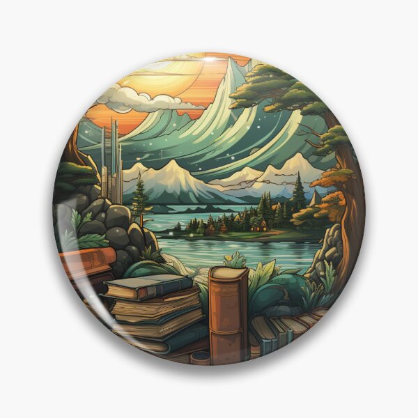 Item preview, Green books and nature, book lover sticker designed and sold by TeknoDust.