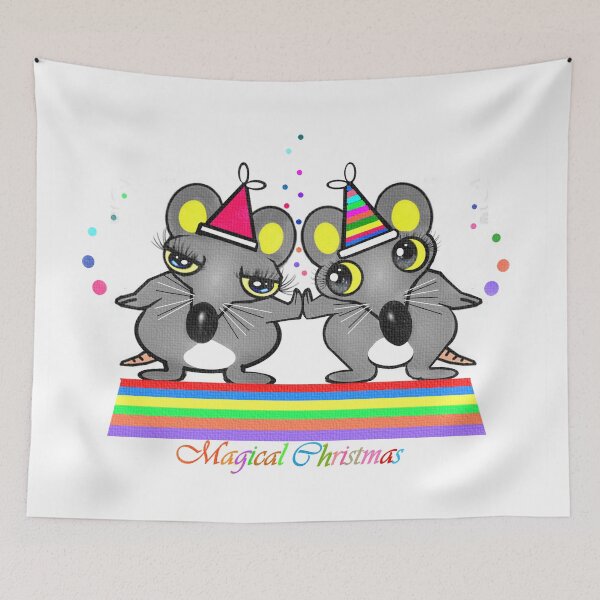 Item preview, Happy rats - Magical Christmas designed and sold by Shirley cute art .