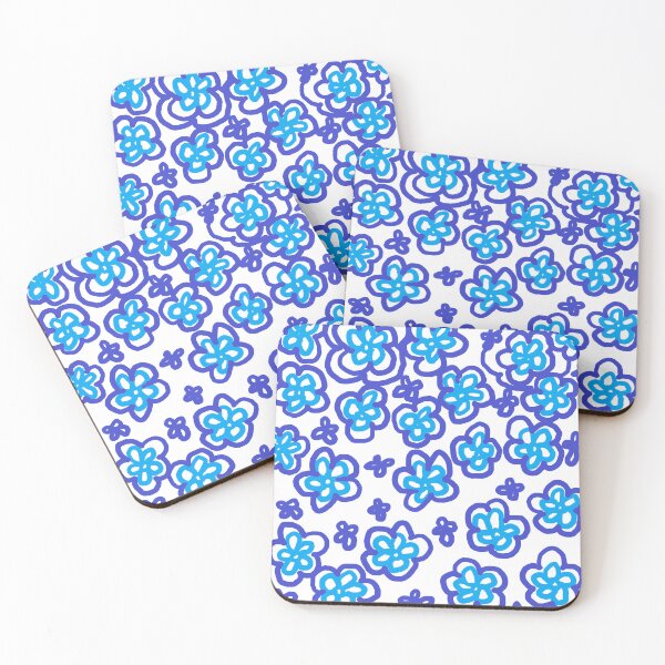 Item preview, BLUE Flower patterns designed and sold by zzzozzo.
