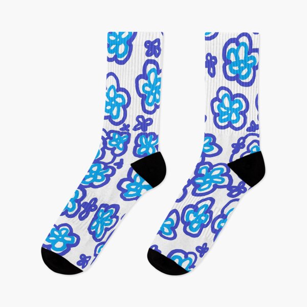 Item preview, BLUE Flower patterns designed and sold by zzzozzo.