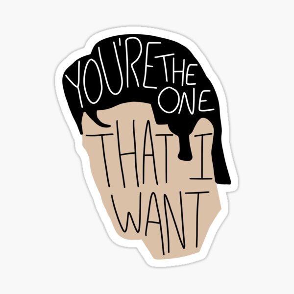 Vista previa del artículo con la obra «Eres el único que yo quiero», diseñado y vendido por Stickers-By-Sam.