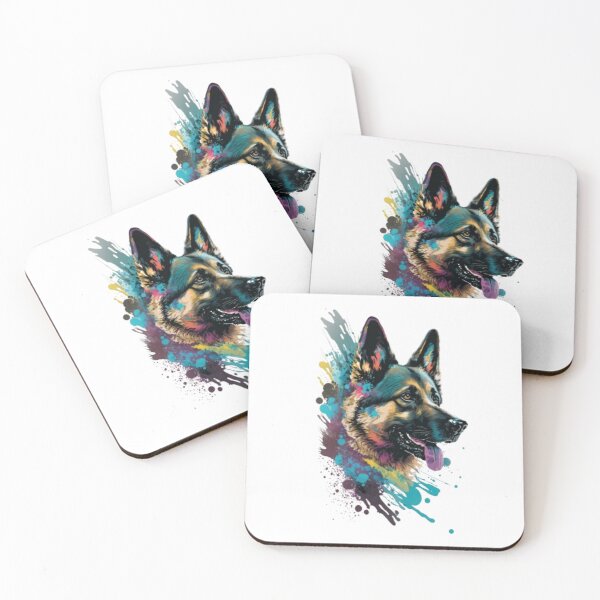 Item preview, German Shepherd Dog Head Paint Style designed and sold by Barnissim.