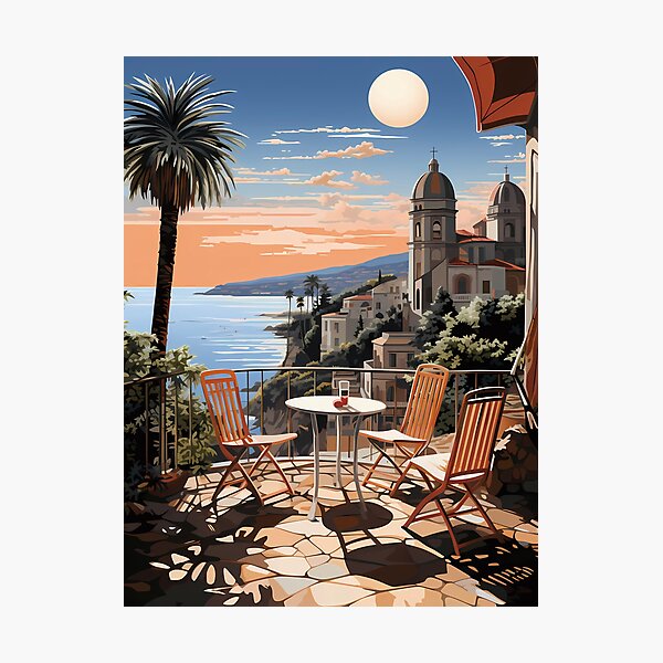 Item preview, Mediterranean Sunset Balcony designed and sold by Felix Tanner.
