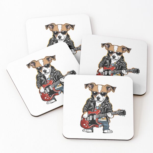 Item preview, METAL ROCK DOG – rock dog - hard rock dog – guitarist dog designed and sold by Musicians-world.