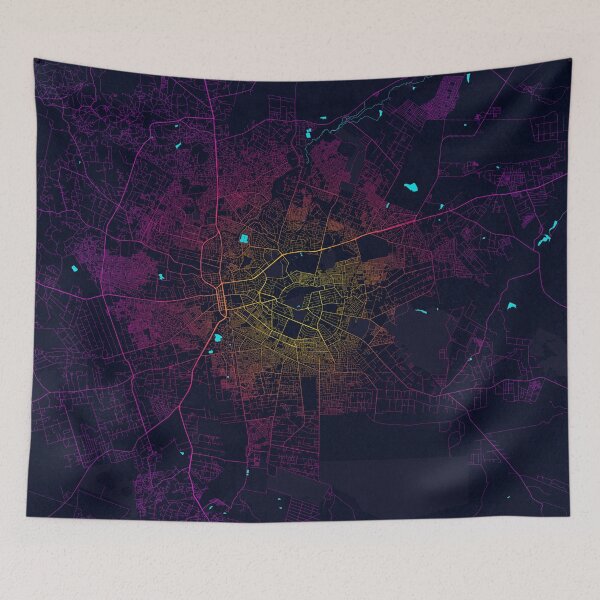 Item preview, Lusaka City Map of Zambia - Neon designed and sold by deMAP.