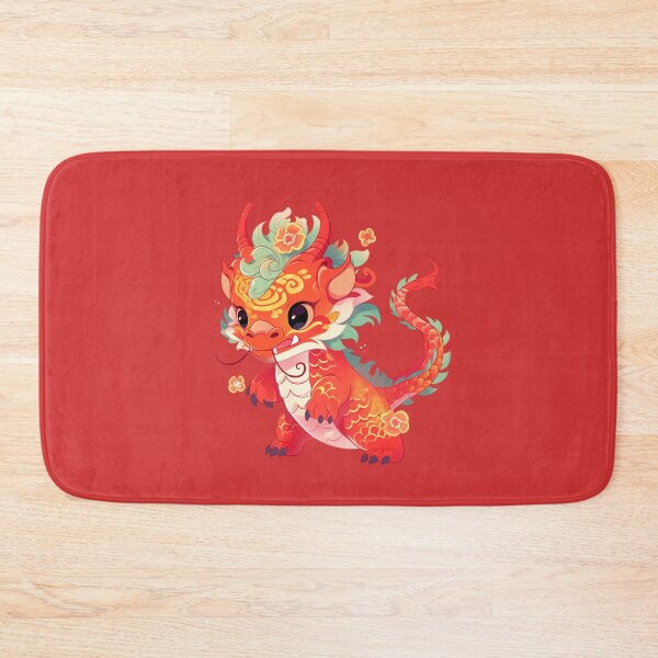 Item preview, Cute Dragon Year Of The Dragon 2024 Lotus Flowers designed and sold by ArtMeetsPizza.