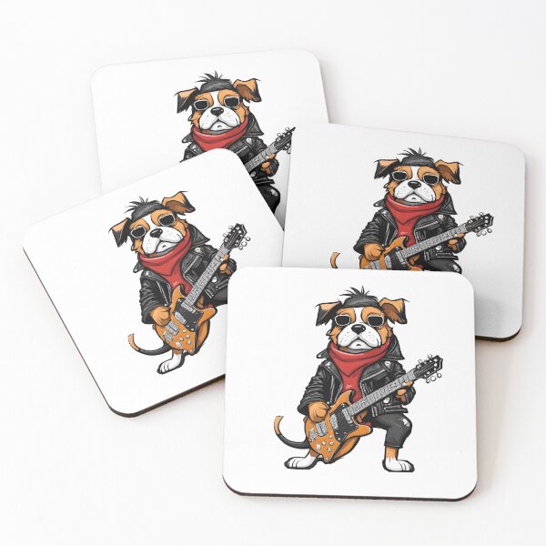 Item preview, CLASSIC METAL DOG - rock dog - hard rock dog – guitarist dog designed and sold by Musicians-world.