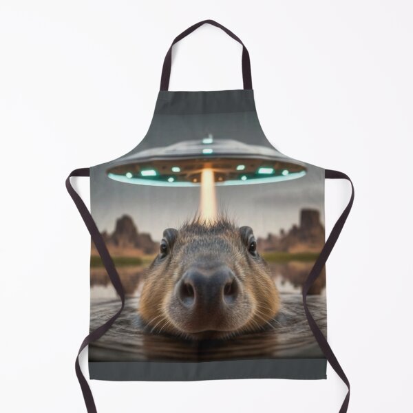 Item preview, Funny capybara selfie with ufos weird designed and sold by CaPhuna.