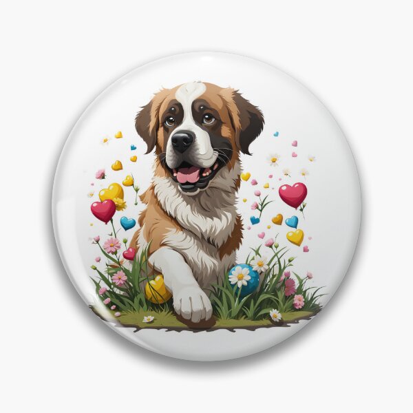 Item preview, Cute playful Saint Bernard dog designed and sold by Kaleddis.