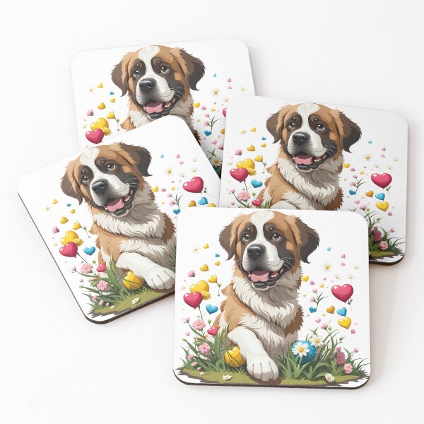 Item preview, Cute playful Saint Bernard dog designed and sold by Kaleddis.