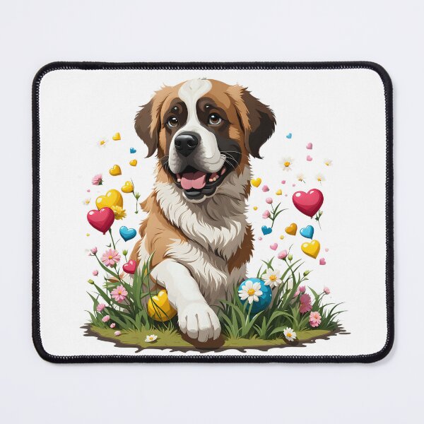 Item preview, Cute playful Saint Bernard dog designed and sold by Kaleddis.