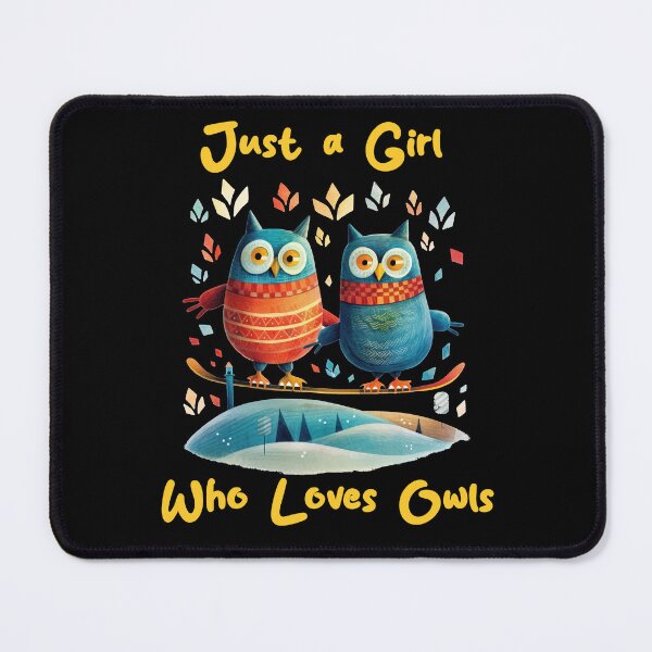 Item preview, Just a Girl Who Loves Owls designed and sold by WallGemsArt.