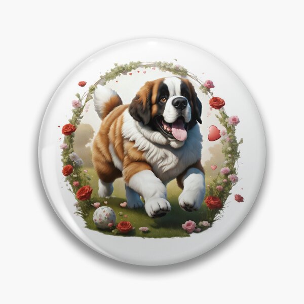 Item preview, Cute playful Saint Bernard dog designed and sold by Kaleddis.