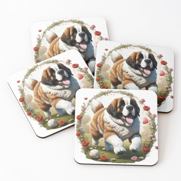 Item preview, Cute playful Saint Bernard dog designed and sold by Kaleddis.