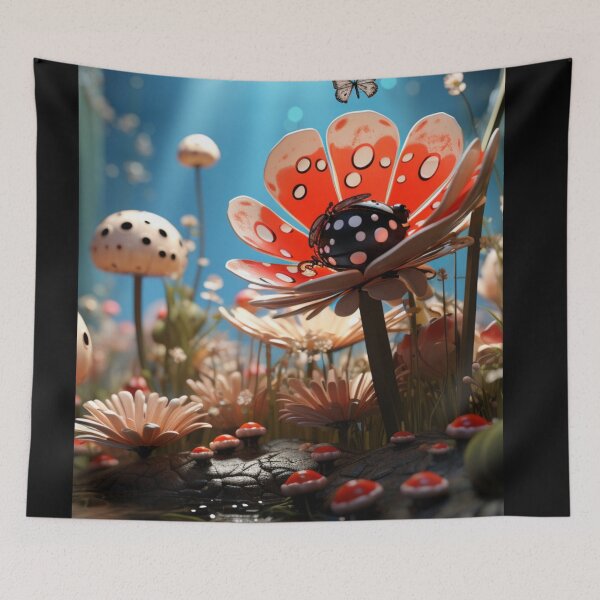 Item preview, Stunning Butterfly Artwork Imaginative Art Astonishing Lady Bug Garden B292 designed and sold by MPCFICTION.