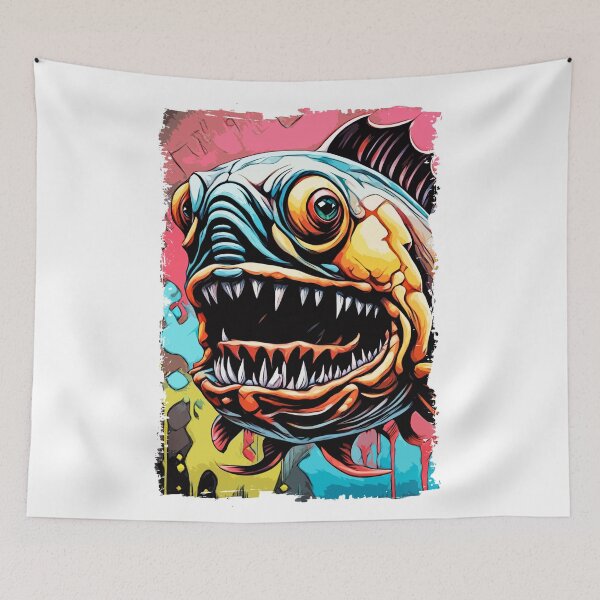 Item preview, Scary Piranha Monster fish Abstract Fantasy designed and sold by Naumovski.