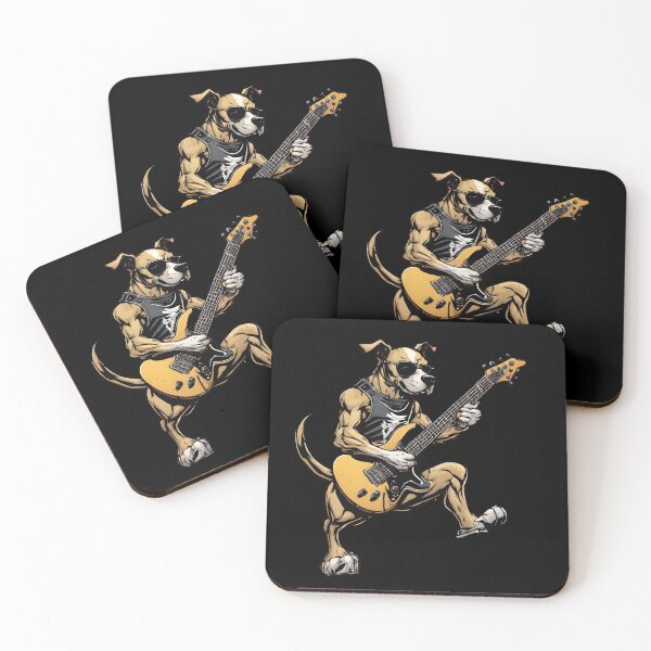 Item preview, HEAVY ROCK DOG – rock dog - hard rock dog – guitarist dog designed and sold by Musicians-world.