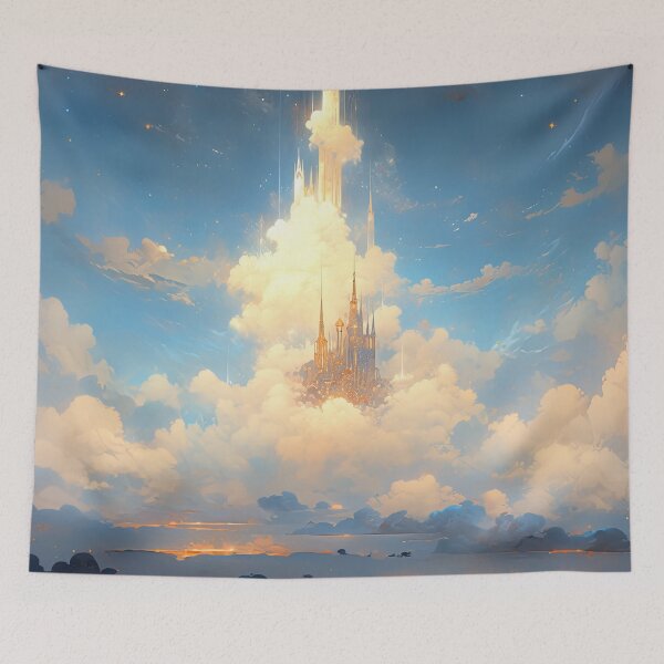 Item preview, Sky-High Celestial Astral Cloud Spire Castle designed and sold by bubblegoth.