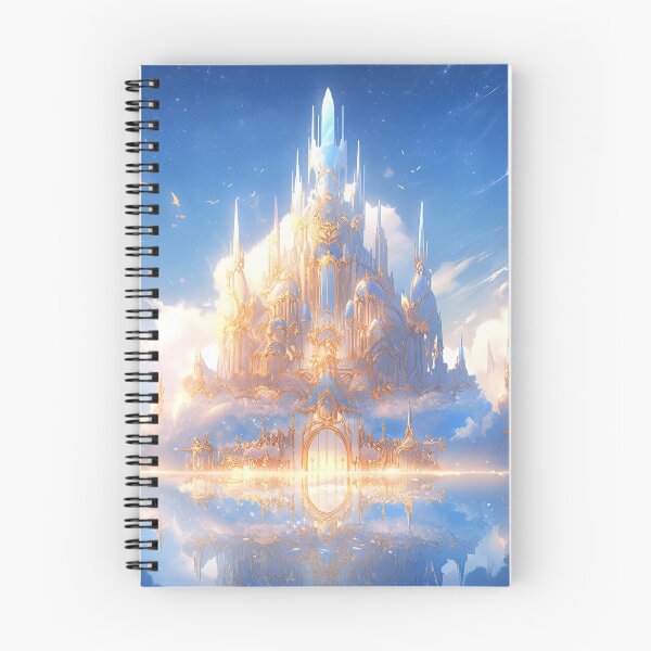 Item preview, Ethereal Golden Sunlit Cloud Castle Citadel designed and sold by bubblegoth.