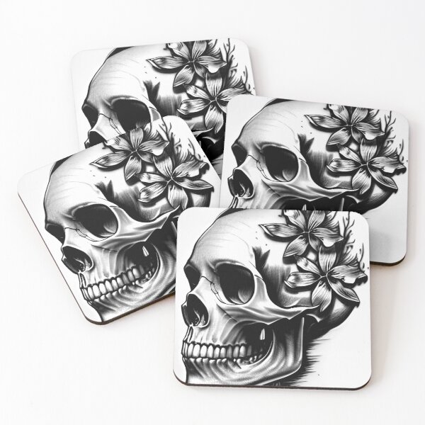 Item preview, Floral Skull designed and sold by MatrixTattoo.