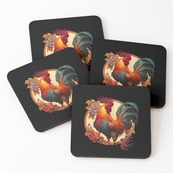 Item preview, Vintage Rooster--black Background designed and sold by CosmicNook1.