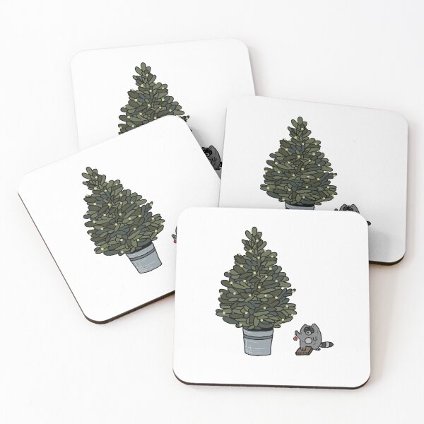 Item preview, Rowan Raccoon Decorating The Christmas Tree designed and sold by rowanraccoonart.