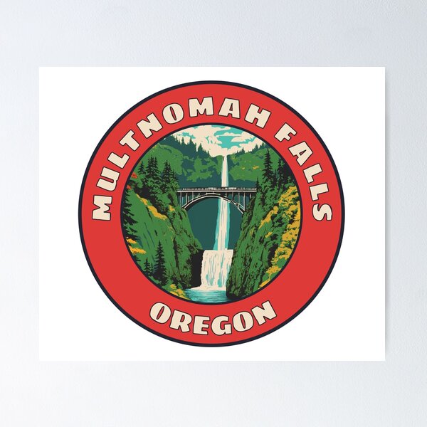 Item preview, Multnomah Falls Vintage Style Decal designed and sold by Decal Mania.
