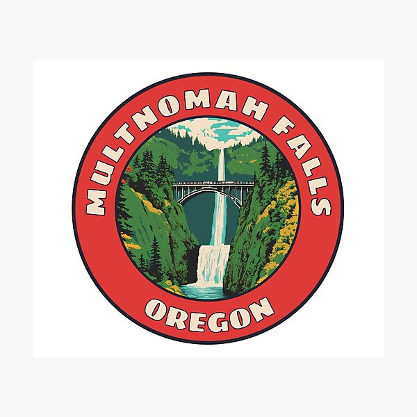 Item preview, Multnomah Falls Vintage Style Decal designed and sold by Decal Mania.
