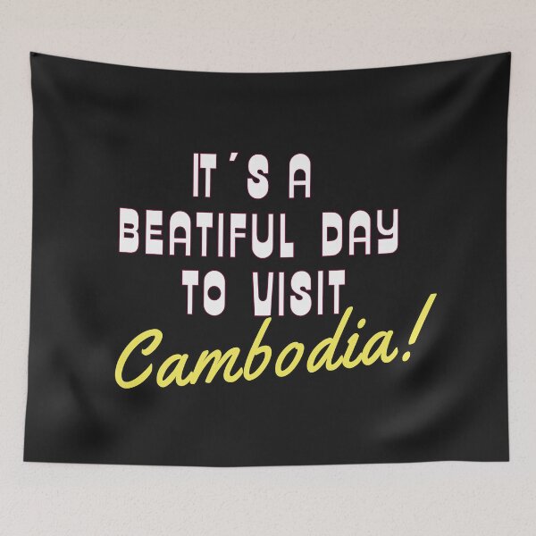 Item preview,  Cambodia. White text.  Gift Ideas For The Travel Enthusiast. designed and sold by LindaLG.