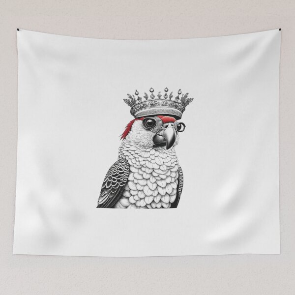 Item preview, Royal Aviator - Parrot in Crowned Glasses Fantasy designed and sold by TrendyTreasureP.