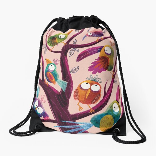 Birds Drawstring Bag