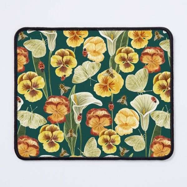 Item preview, Peaceful Garden with Arum Lilies, Pansies, Butterflies, Bumblebees and Ladybugs designed and sold by Carlo-Atzei.