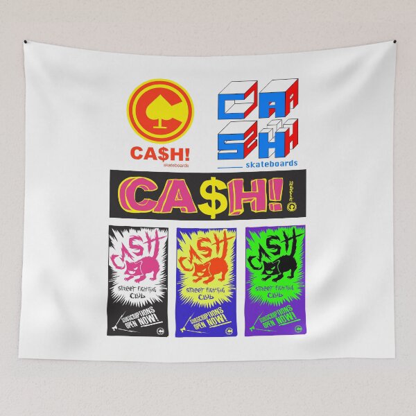 Item preview, Cash skateboards stickers sheet designed and sold by Paintbase.