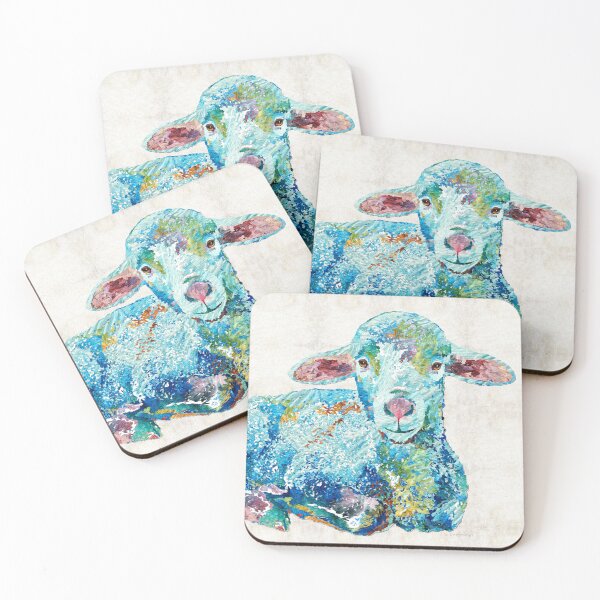 Item preview, Colorful Little Lamb Baby Sheep Farm Animal Art designed and sold by Sharon Cummings Art.