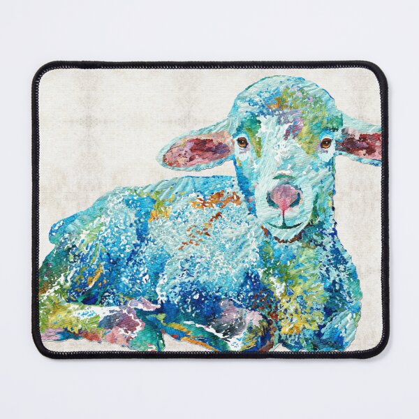 Item preview, Colorful Little Lamb Baby Sheep Farm Animal Art designed and sold by Sharon Cummings Art.