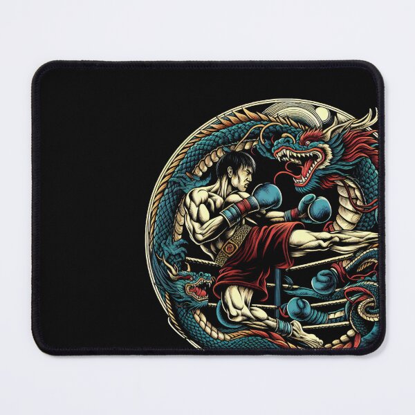 Item preview, Kickboxing Muay Thai Dragon Fighter Circle designed and sold by RedDesignSyc.