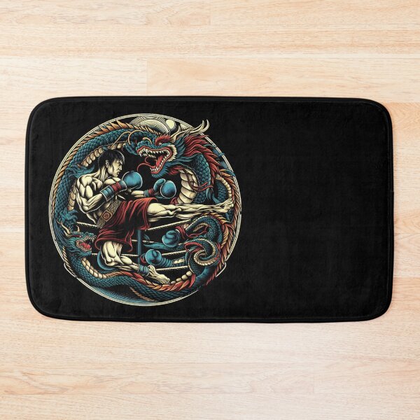 Item preview, Kickboxing Muay Thai Dragon Fighter Circle designed and sold by RedDesignSyc.
